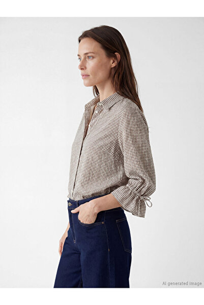 LC Waikiki Beige Patterned Dobby Women's Shirt