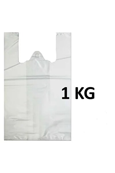 1 KG Kalın Beyaz Orta Boy Atlet Poşet 28x50 | Hışır Market Manav Çöp Poşeti Dayanıklı