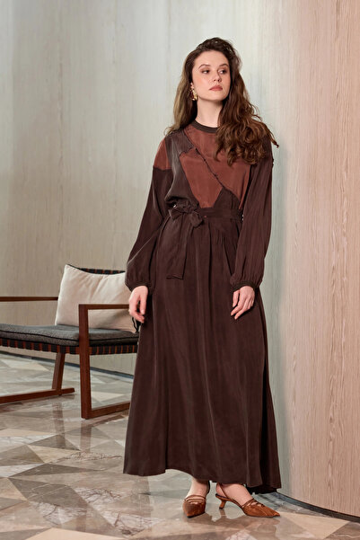 MissWhence Patchwork Cupro Elbise