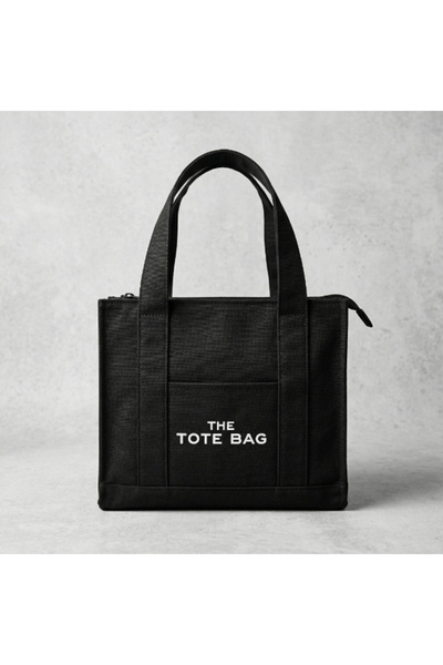 LALİZ SHOP Black Canvas Soft Handle Bag the Tote Bag