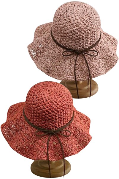 Uniquetrenders Women's Summer Straw Hat Knitted Patterned Wide Brim Bohemian ...