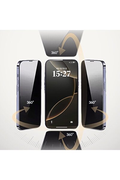 AERX Folie Privacy 360° Anti-Spy compatibila cu iPhone 17 Pro – cu Kit de Ins...