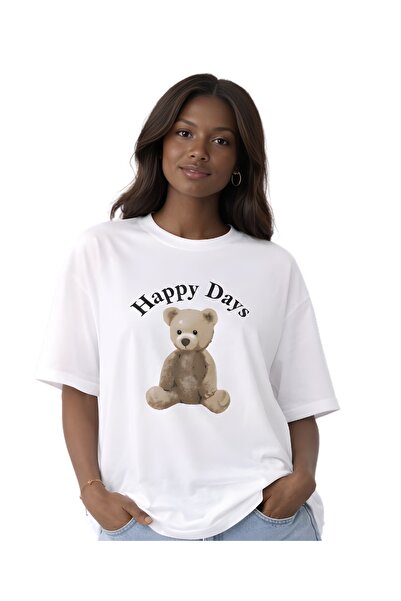 Lizbon Style Γυναικείο μπλουζάκι Oversize 100% βαμβακερό Basic, άνετη εφαρμογ...