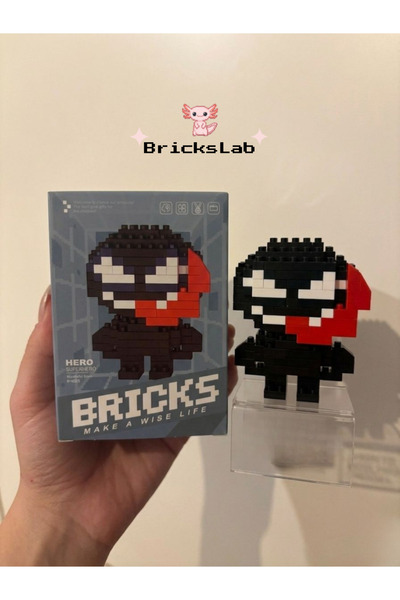 Bricks Mini Venom Figür Marvel Süper Kahraman 3D Puzzle Yapı Oyuncağı Koleksi...