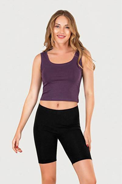 OBJE Women's Lavender Thick Strap Crop Top