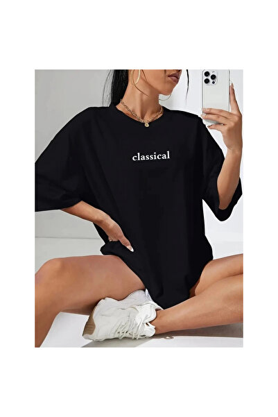 Narnuga تي شيرت 20/1 من القطن الممشط كومباك كلاسيكال مطبوع باللون الأسود قصة ...