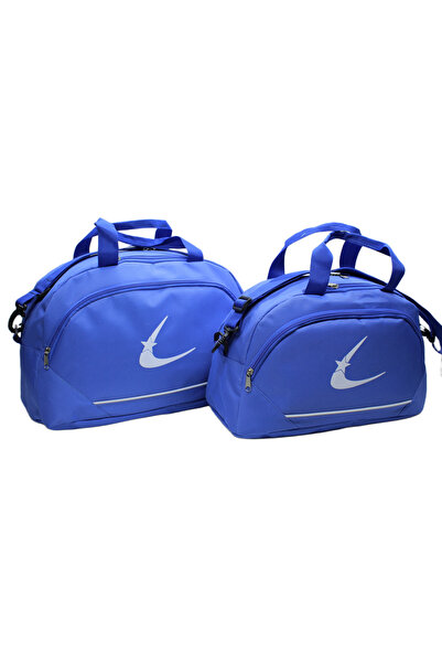 LaddyCo Water Resistant Fabric Double Set Unisex Two-Compartment Long Strap F...