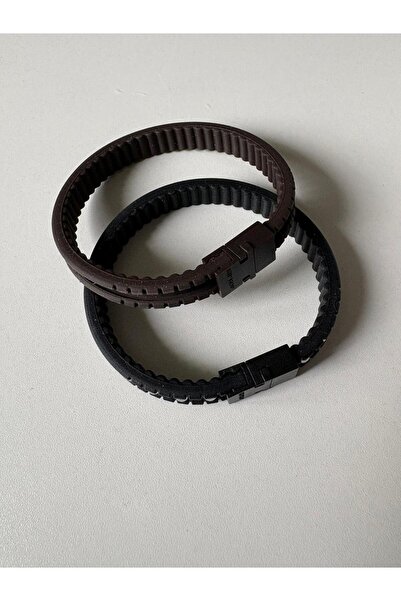 tip top SILICONE BRACELETS WITH METAL INSERT 2 PIECES