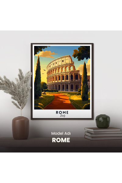 hediye hobim Rome 40x50 Sayılarla Boyama Seti Boya Fırça Dahil Tuval Hobi Çıt...