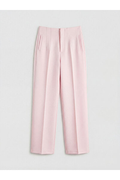 LC Waikiki Pink High Waist Slim Fit Women's Trousers