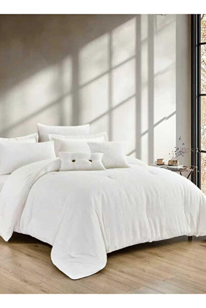 INREST Royal Damask King Comforter Set 240 × 260 cm – Luxury 8 Pieces Jacquar...