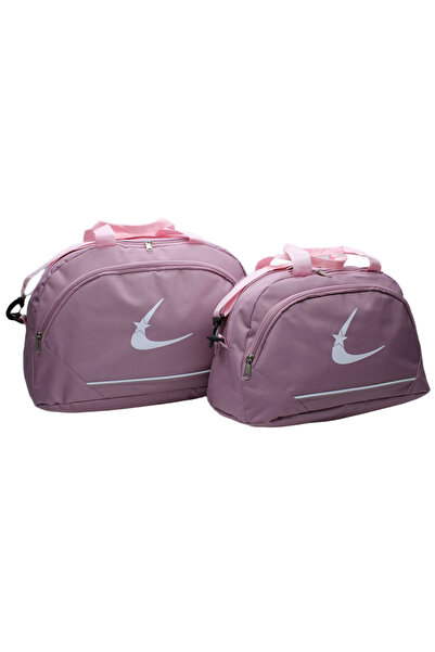 LaddyCo Water Resistant Fabric Double Set Unisex Two-Compartment Long Strap F...