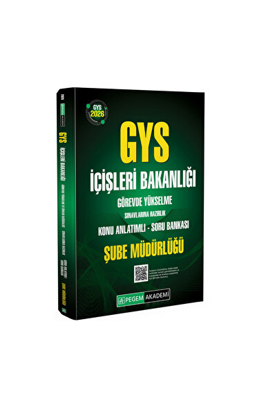 Pegem Akademi Yayıncılık 2026 GYS İçişleri Bakanlığı Görevde Yükselme Sınavla...