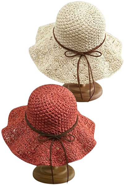 Uniquetrenders Women's Summer Straw Hat Knitted Patterned Wide Brim Bohemian ...