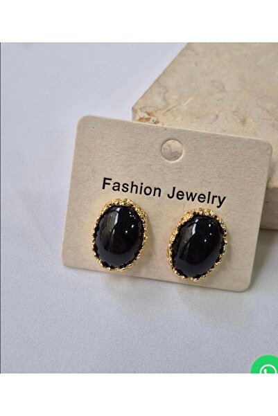 SELUVİA أقراط نسائية بيضاوية الشكل ذات حواف ذهبية - تصميم أنيق وعصري وراقٍ