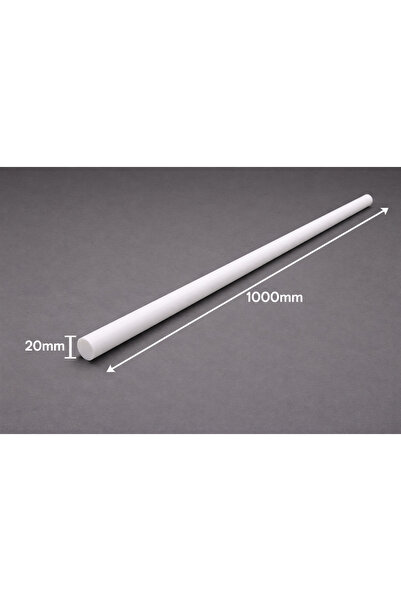 SEZEN METAL PLASTİK ø20x1000mm pom/delrin/poliasetal /beyaz (plastik)