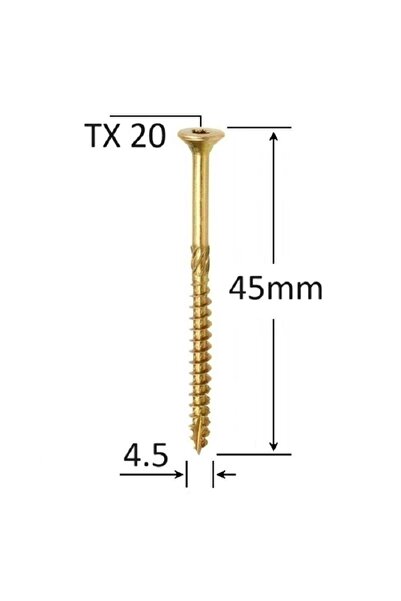 Mag-Krak Surub Dulgherie Cap Inecat 4.5x45 mm Torx TX25 - 250buc/cutie