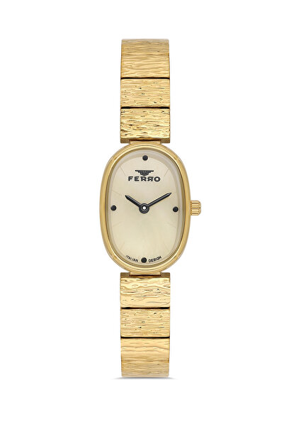 FERRO Yellow Steel Cord Women's Wristwatch Fl21600A-B4 3Atm Waterproof 2 Year...
