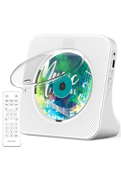 Greadio Κορυφαίας ποιότητας φορητό CD Player με αμφίδρομο Bluetooth 5.0, στερ...