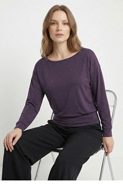 Rays Μπλούζα με λαιμόκοψη καγιάκ και πέτρινη λεπτομέρεια 8364