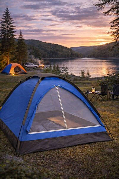 Buffer ® 3 Kişilik Manuel Kamp Çadırı – Düz Kapılı Outdoor Aile, Doğa, Piknik...