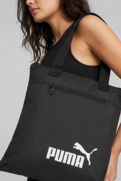 Puma Black Sports Bag - Casual City Style Large Size Tote Bag - Durable Shoul...