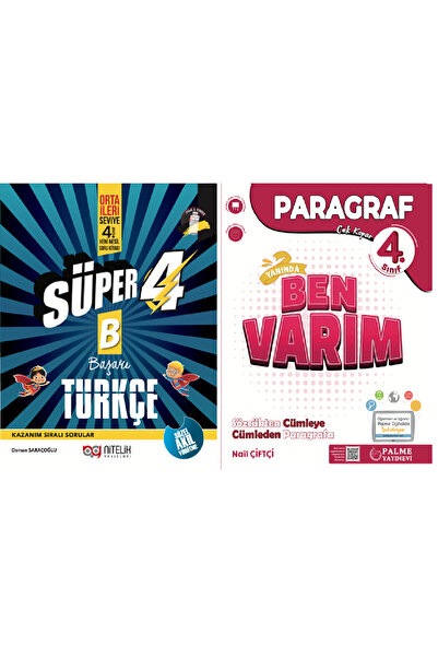 Nitelik Yayınları 4.SINIF SÜPER TÜRKÇE SORU KİTABI+PARAGRAF YANINDA BEN VARIM...