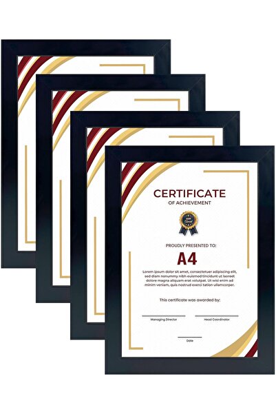 Decorhills حامل شهادات A4 - واقي زجاجي حقيقي، PVC، للعرض على الحائط أو الطاول...