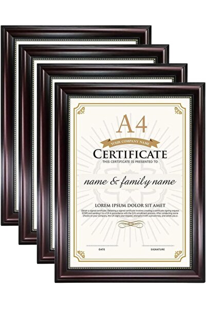 Decorhills إطار شهادات A4، زجاج حقيقي، للتعليق على الحائط وعرضه على الطاولة، ...