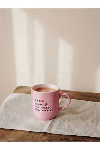 LC Waikiki Lcw Home Pink Slogan Printed Ceramic Mug 365 ml