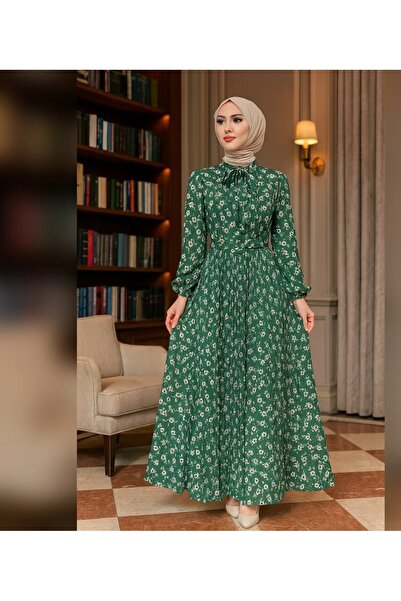 mihratesettür Tesettür çiçekli elbise