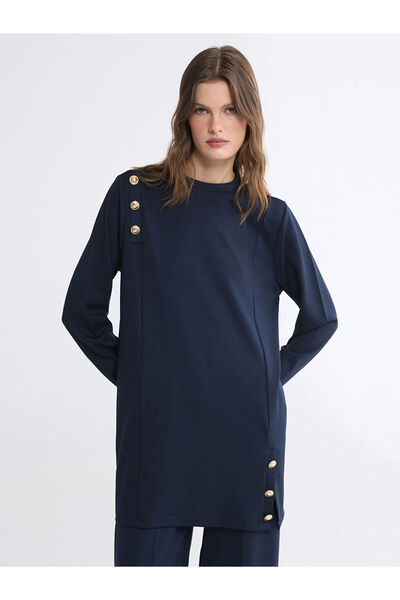 LC Waikiki Lcw Everyday Navy Blue Women's Sweatshirt Tunic