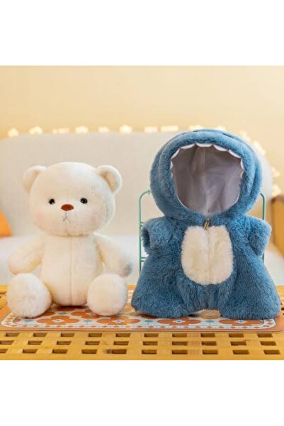 Takara Tomy mavi dinozor puffy hug ayıcık peluş oyuncak kıyafetli 30cm puffyh...