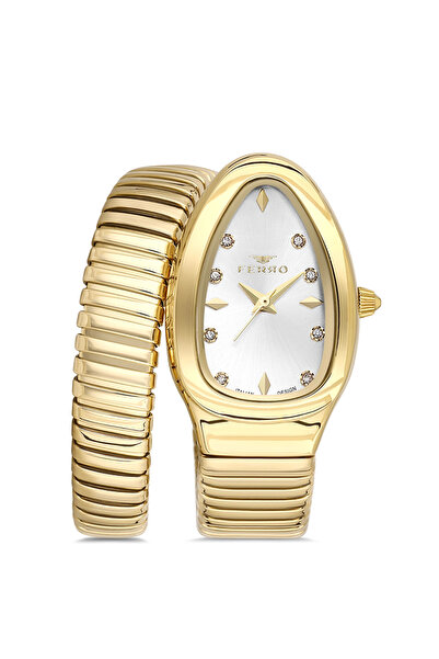 FERRO Yellow Steel Cord Women Wrist Watch Fl40165A-B 3Atm Water Resistant 2 Y...