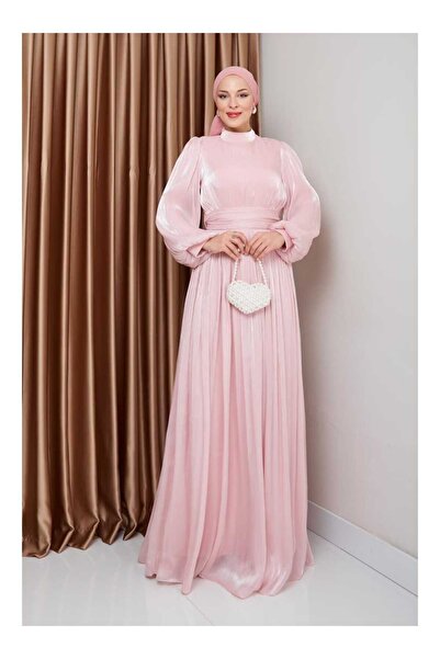 Refka Хиджаб вечерна рокля - Цвят пудра