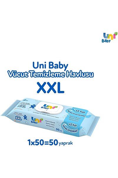 Uni Baby Vücut Temizleme Havlusu XXL / Islak Mendil