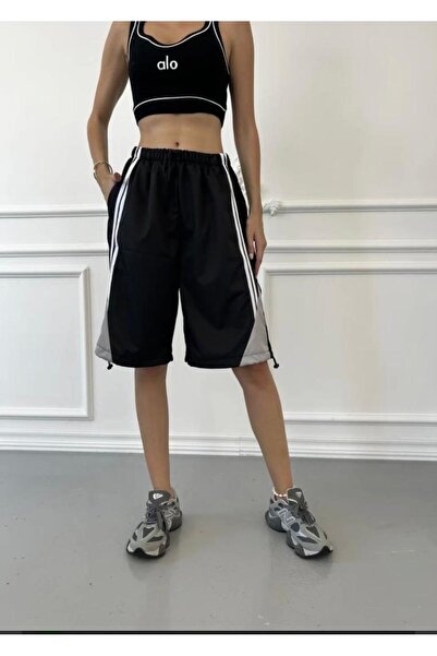 yesmoda Blocked Parachute Shorts