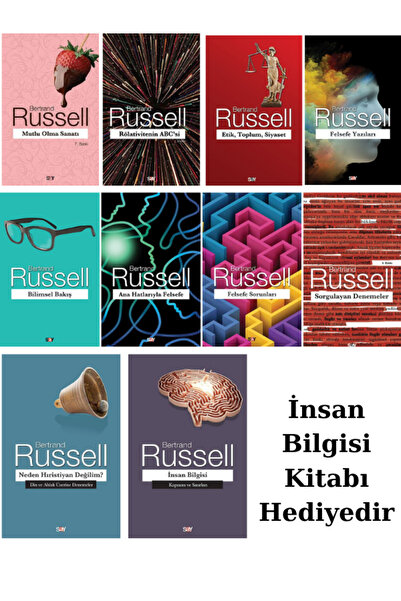 Say Yayınları Bertrand Russell -full Set 10 Kitap- Mutlu Olma Sanatı - Felsef...