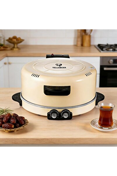 Yallabena جهاز صنع البيتزا متعدد الوظائف، بقوة 1800 واط مع تسخين مزدوج الجانب...