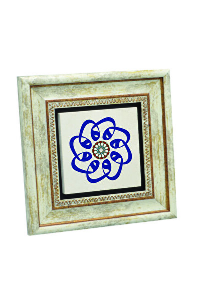 Sadrazam Pictură pe piatră naturală cu 8 litere Vav imprimate 20X20KH-184