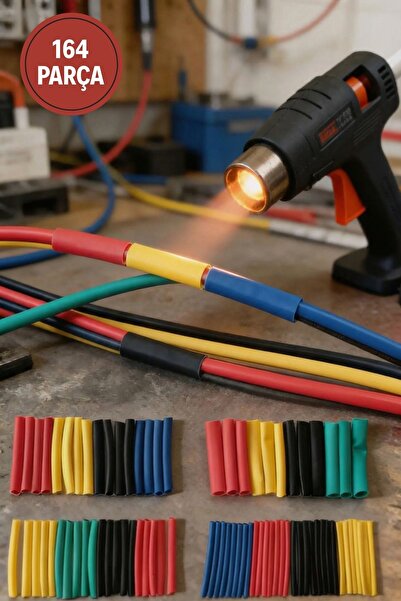 Buffer ® 164 Parça Isı ile Yapışan Makaron Seti – Elektrik Kablo İzolasyon & ...