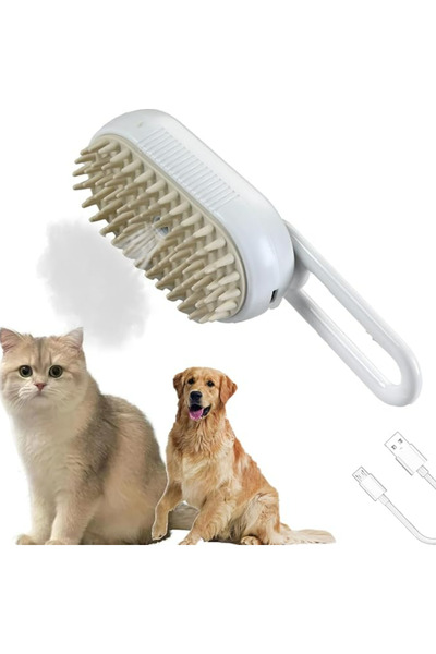 zola Rechargeable steam brush for animals, water tank, silicone and plastic, ...