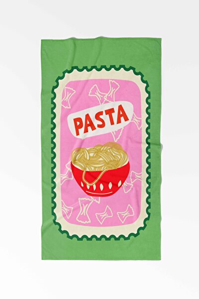 ASDİVA PASTA-04 منشفة مطبخ عصرية مزخرفة وملونة بنمط الباستا/قطعة قماش للتجفيف...