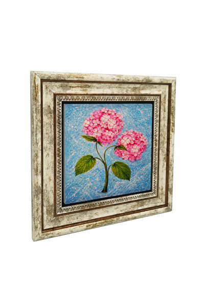 Sadrazam Tablou din piatră naturală cu imprimeu Ortanca Floare Ebrusu 25X251G...