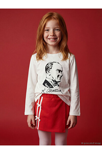 LC Waikiki 23 April Special Ataturk Printed Girls/Baby Long Sleeve T-Shirt 10...