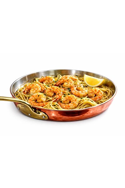 Destilatori Tigaie din Cupru Ø22cm cu Maner din Bronz, Profesionala