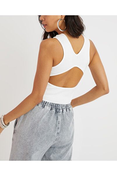 NEW JOURNAL Women's Ecru Backless Camisole Blouse App1166