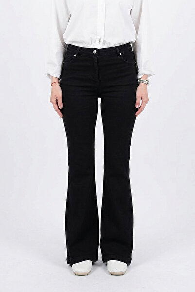 Lale Butik Spanish Style Jean Trousers 16187 Black