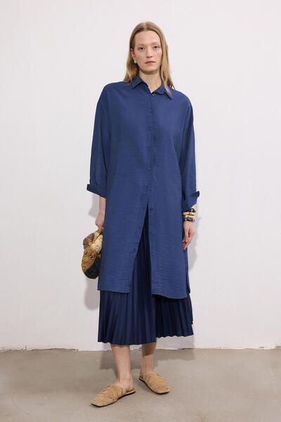 Touché Privé DOĞAL DOKULU MAXİ GÖMLEK