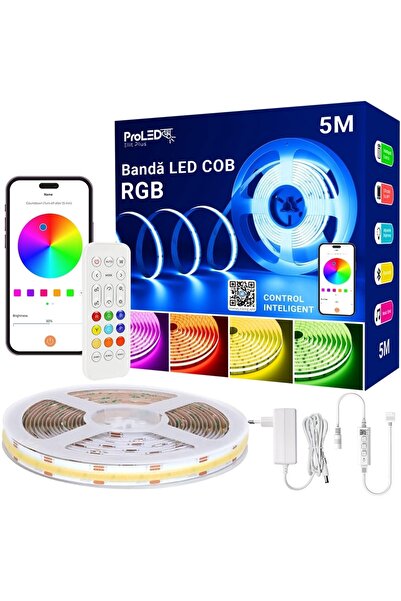 proled LED Strip Kit 5M COB RGB with APP QR Code, Music Sync, Smart Control